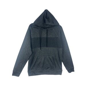 CALIVILLE Men Charcoal Heathered Pullover Hoodie Long Sleeve Front Pocket Size M